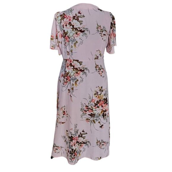 Rosegal Floral Faux Wrap Dress (Size 1X) - Picture 4 of 7